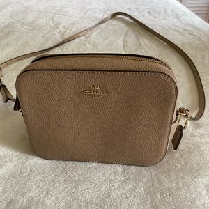 Coach Mini Camera Crossbody  Bag - Beige